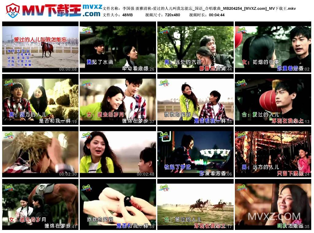李国强 淡雅清秋-爱过的人儿叫我怎能忘_国语_合唱歌曲_MB204254